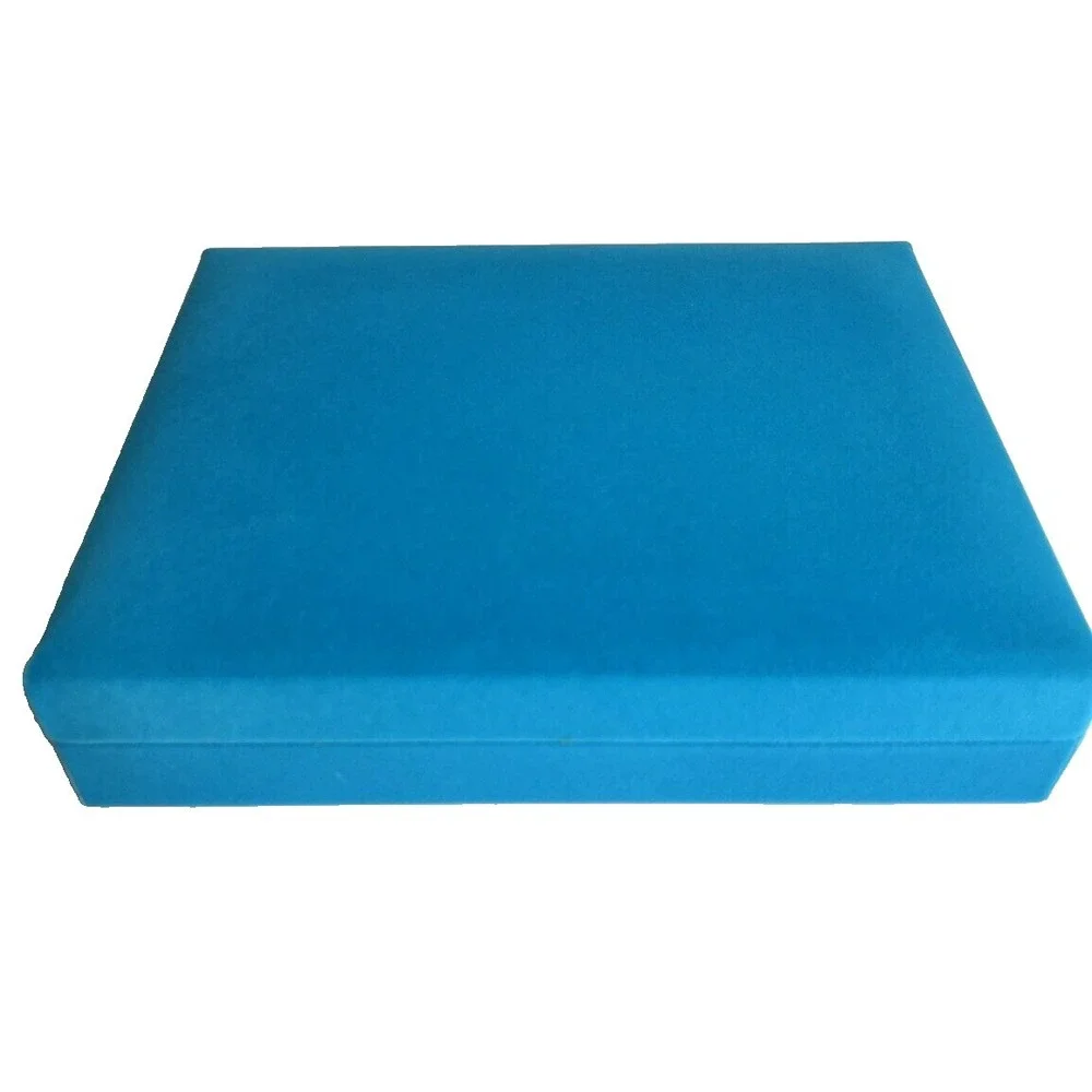 Neiman Marcus Empty Gift Box Aqua Blue Turquoise Velvet 9.5